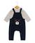 Ensemble salopette + haut 100% coton bébé garçon Indigo 1 - vertbaudet enfant 