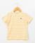 Mariniere manches courtes 100% coton garçon Fond grege raye jaune fonce 1 - vertbaudet enfant 