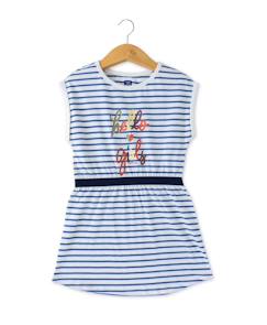 Robe manches courtes 100% coton fille  - vertbaudet enfant