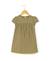 Robe manches courtes 100% coton fille Kaki 1 - vertbaudet enfant 