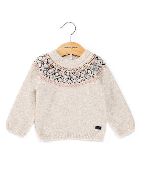 Pull bébé fille Beige chine 1 - vertbaudet enfant 