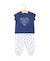 Ensemble pantacourt + haut 100% coton bébé fille Bleu navy 1 - vertbaudet enfant 