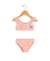 Maillot de bain fille Fond blanc raye rose 1 - vertbaudet enfant 