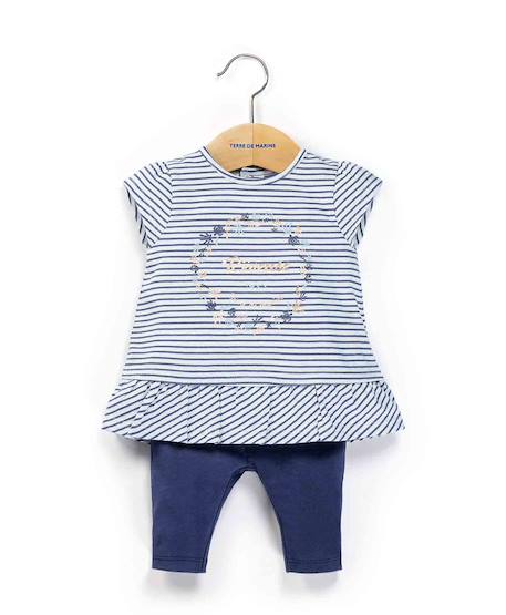 Bébé-Ensemble-Ensemble tunique + leggings 100% coton bébé fille