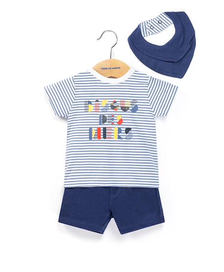 Bébé-Ensemble-Ensemble short + haut 100% coton bébé garçon