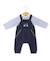 Ensemble salopette + haut 100% coton bébé garçon Indigo 1 - vertbaudet enfant 