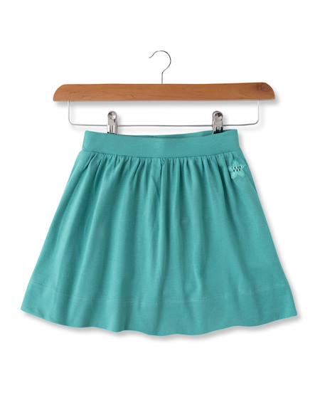 Jupe courte 100% coton fille Imprime vert lagon 1 - vertbaudet enfant 