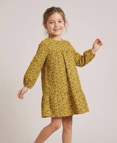 Robe manches longues 100% coton fille  - vertbaudet enfant