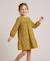 Robe manches longues 100% coton fille Imprime jaune ocre 1 - vertbaudet enfant 
