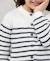 Gilet 100% coton fille Fond naturel raye indigo 1 - vertbaudet enfant 