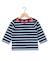 Mariniere manches longues 100% coton bébé garçon Fond indigo raye blanc 1 - vertbaudet enfant 