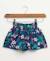 Short 100% coton fille Imprime fond bleu 1 - vertbaudet enfant 
