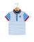 Polo manches courtes 100% coton garçon Fond blanc raye bleu 1 - vertbaudet enfant 