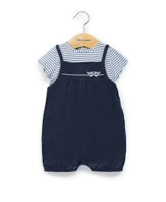 Ensemble salopette + haut 100% coton bébé fille  - vertbaudet enfant