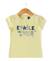T-shirt manches courtes 100% coton fille Jaune vanille 1 - vertbaudet enfant 