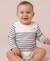 Body manches longues bébé Fond naturel raye indigo 1 - vertbaudet enfant 