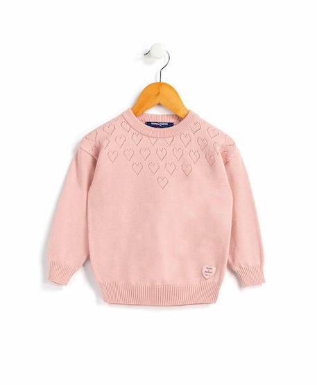Pull fille Rose clair 1 - vertbaudet enfant 