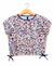 T-shirt manches courtes 100% coton fille Imprime bleu 1 - vertbaudet enfant 