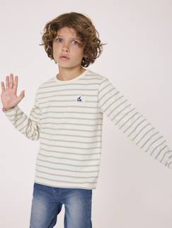 Garçon-T-shirt, polo, sous-pull-T-shirt-Mariniere manches longues 100% coton garçon