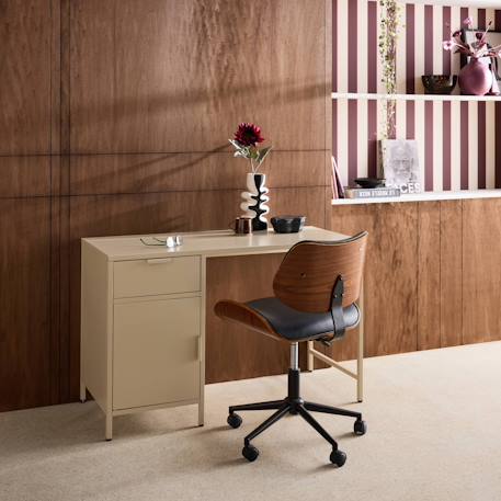 Bureau enfant acier laminé 1 tiroir Beige+Bleu+Noir 3 - vertbaudet enfant 