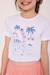 T-shirt manches courtes 100% coton fille Fond blanc imprime rose 1 - vertbaudet enfant 