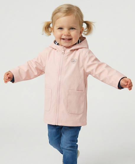 Ciré imperméable à capuche bébé fille Rose 1 - vertbaudet enfant 