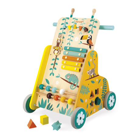 Chariot de marche en bois tropik Multicolore 6 - vertbaudet enfant 