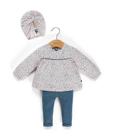Bébé-Ensemble-Ensemble tunique + leggings 100% coton bébé fille