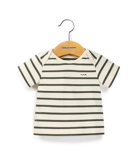 Bébé-T-shirt, sous-pull-Mariniere manches courtes bébé