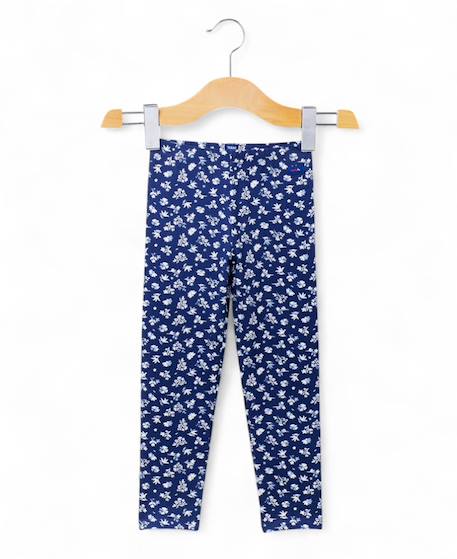 Legging long fille Imprime fond indigo 1 - vertbaudet enfant 