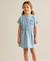 Robe manches courtes fille Denim clair 1 - vertbaudet enfant 