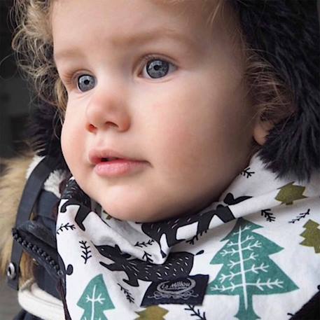 Bavoir bandana cache-cou réversible wax fleurs de mariage Rouge 6 - vertbaudet enfant 