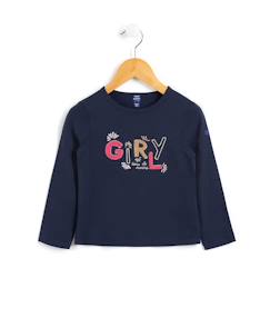 T-shirt manches longues 100% coton fille  - vertbaudet enfant