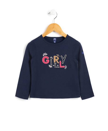 Fille-T-shirt manches longues 100% coton fille