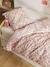 Parure housse de couette et taie d'oreiller rose imprimé 1 - vertbaudet enfant 