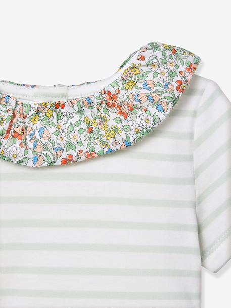 Robe marinière bébé vert clair 3 - vertbaudet enfant 