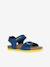 Sandales J GHITA BOY bleu+marron+NAVY RED 1 - vertbaudet enfant 