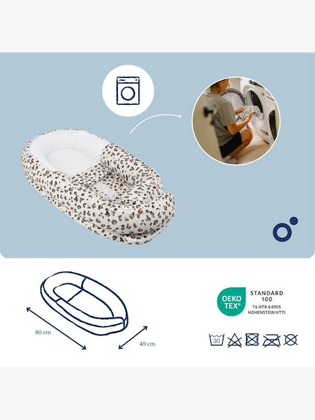 Réducteur de lit évolutif Doomoo Cocoon beige imprimé+gris 8 - vertbaudet enfant 