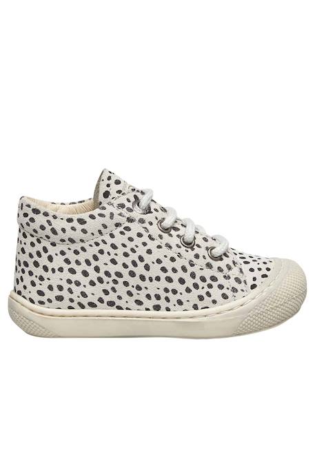 Chaussures en suède imprimé poney cocoon Gris clair-+Noir-beige- 1 - vertbaudet enfant 