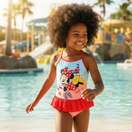 Maillot de bain une pièce fille imprimé minnie Rose+Rouge 8 - vertbaudet enfant 