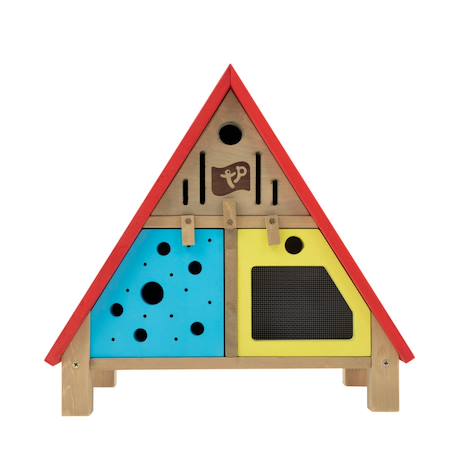 Maison de jardin pour insectes  bois fsc® Marron - bleu - rouge - jaune 6 - vertbaudet enfant 