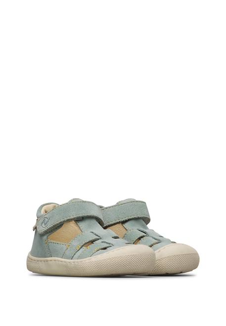Sandales en daim fildi Beige-vert militaire-+Sage- 7 - vertbaudet enfant 