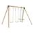 Portique 2 balançoires et vis-à-vis barbiche bois h224cm Marron - gris anthracite - vert kaki - moutarde 2 - vertbaudet enfant 