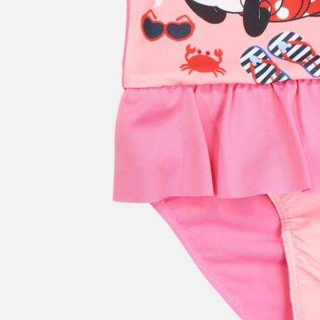 Maillot de bain une pièce fille imprimé minnie Rose+Rouge 6 - vertbaudet enfant 