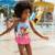 Maillot de bain une pièce fille imprimé minnie Rose+Rouge 2 - vertbaudet enfant 