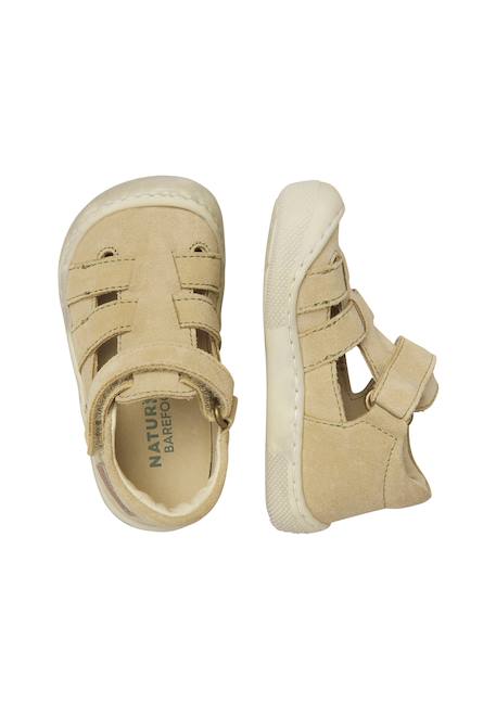 Sandales en daim fildi Beige-vert militaire-+Sage- 4 - vertbaudet enfant 
