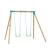 Portique 2 balançoires acacia bois h243cm Marron - bleu - vert 2 - vertbaudet enfant 