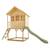Maisonnette cabane sur pilotis avec toboggan colline bois fsc® Marron - vert kaki 2 - vertbaudet enfant 