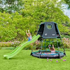 Jouet-Aire de jeux métal toboggan explorer tour métal h201cm