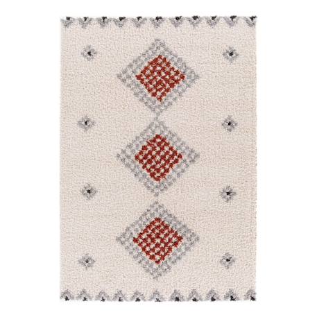 Tapis shaggy doux et moelleux à poils longs tessera Rouge naturel 1 - vertbaudet enfant 